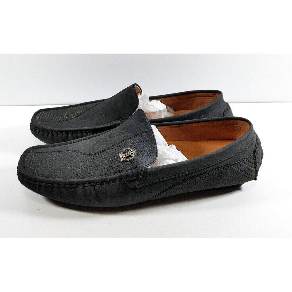 Bruno Marc Versatile PU Leather Driving Loafers Mens 9.5 Slip On  Black J5B1BDEY